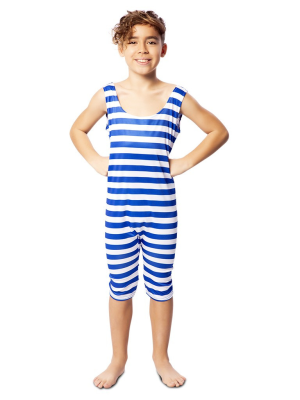 Disfraz de Forzudo/Bañista Azul Infantil