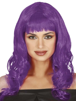 Perruca Ondulat De Color Porpra