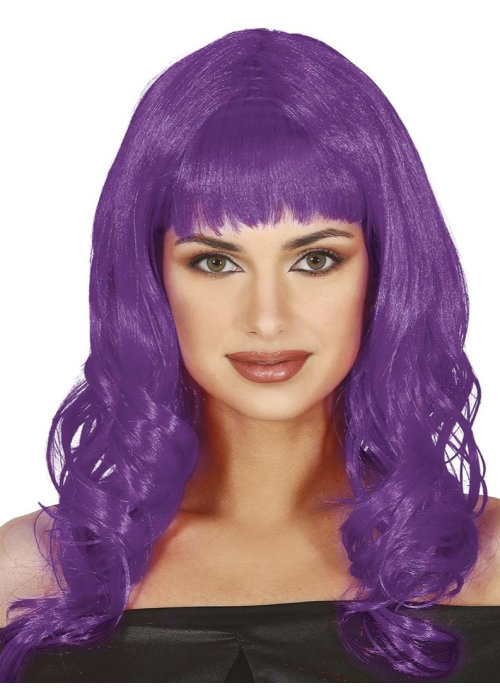 Perruca Ondulat De Color Porpra