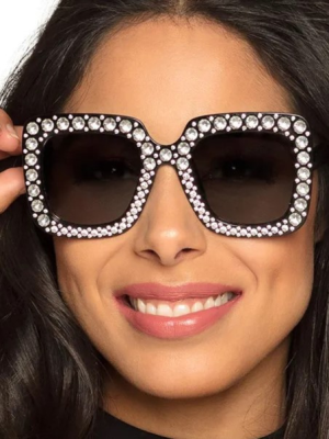 Gafas Negra con Brillos
