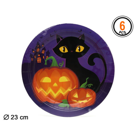 Plato con Forma de Calabaza 18cm 6 Unid