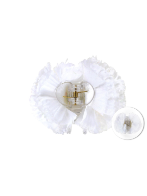 Flor Clavel Blanco con Pinza
