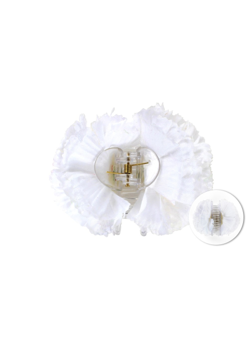 Flor Clavel Blanco con Pinza