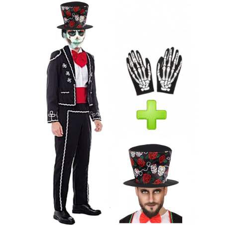 Disfraz de Catrino Mariachi para Hombre - Disfraces Halloween Esqueletos