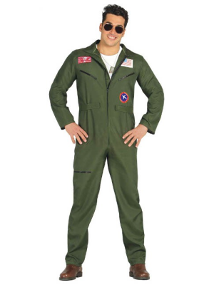 Disfraz de Aviador Verde - Disfraces Militares Adultos