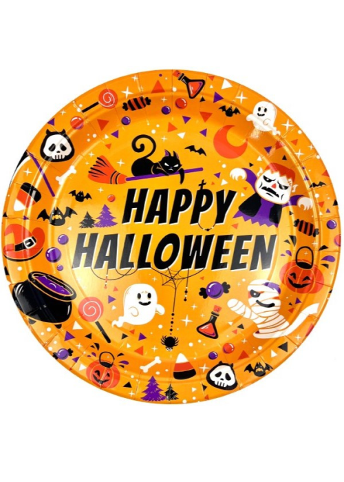 Platos Halloween 23cm 6 Unid