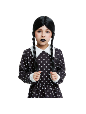 Peluca Trenzas Negras Infantil