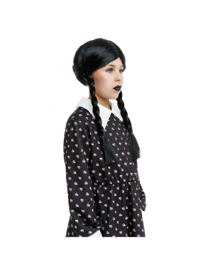 Peluca Trenzas Negras Infantil