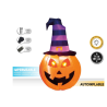 Calabaza con Sombrero de Bruja Hinchable con Led