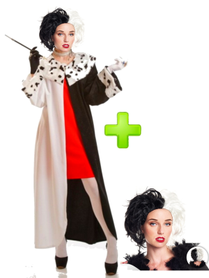 Costume of a woman Cruel wig - Costume Halloween - Mujer Cruel