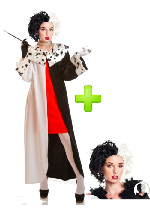 Costume of a woman Cruel wig - Costume Halloween - Mujer Cruel