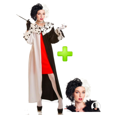 Costume of a woman Cruel wig - Costume Halloween - Mujer Cruel