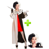 Costume of a woman Cruel wig - Costume Halloween - Mujer Cruel