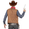 Chaleco Vaquero Marron con Vaca
