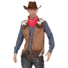 Chaleco Vaquero Marron con Vaca