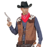 Chaleco Vaquero Marron con Vaca