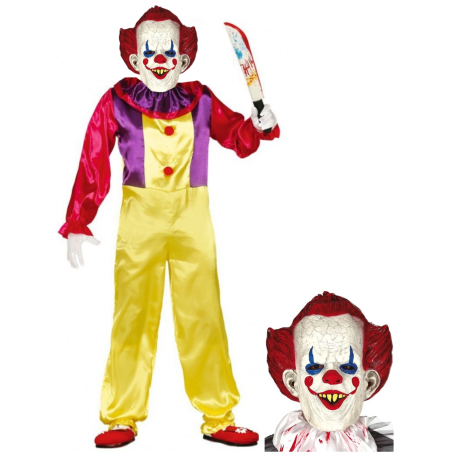 Disfraz de payaso  asesino It con mascara