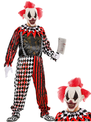 Disfraz de Payaso Asesino Oscuro con mascara