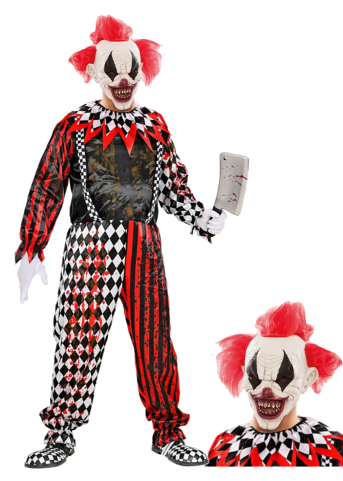 Disfraz de Payaso Asesino Oscuro con mascara