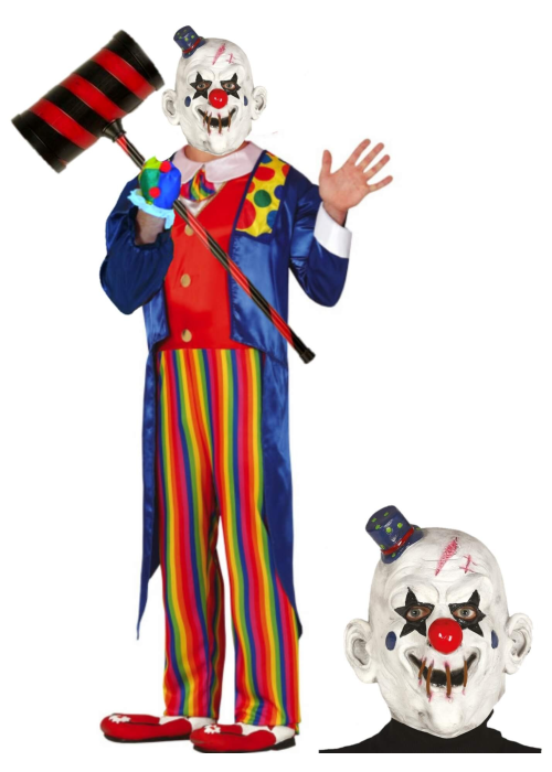 Disfraz de Payaso Asesino Elegante con mascara