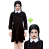 Disfraz de Miércoles con Peluca para Niña - Disfraces de la Familia Addams