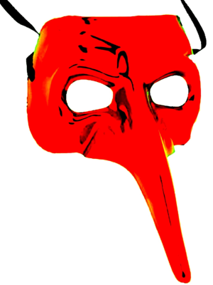Eye Mask Venetian Nose Brushed Metal