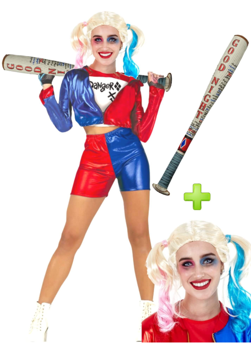 Disfraz de Harley Peligrosa completo mujer