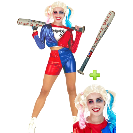 Disfraz De Harley Quinn para Mujer - Disfraces Halloween Payasos Joker