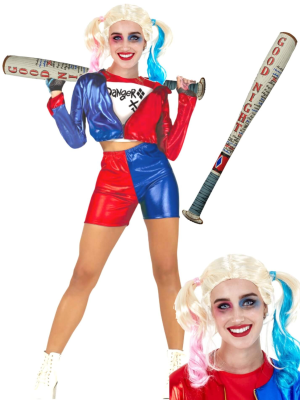 Disfraz de Harley Peligrosa completo mujer