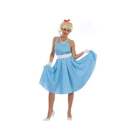Disfraz de Años 50 azul - Disfraces de Grease para Mujer