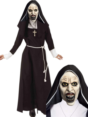 Disfraz De La Monja Con Mascara Para Mujer - Disfraces de Halloween Mujer mas vendidos