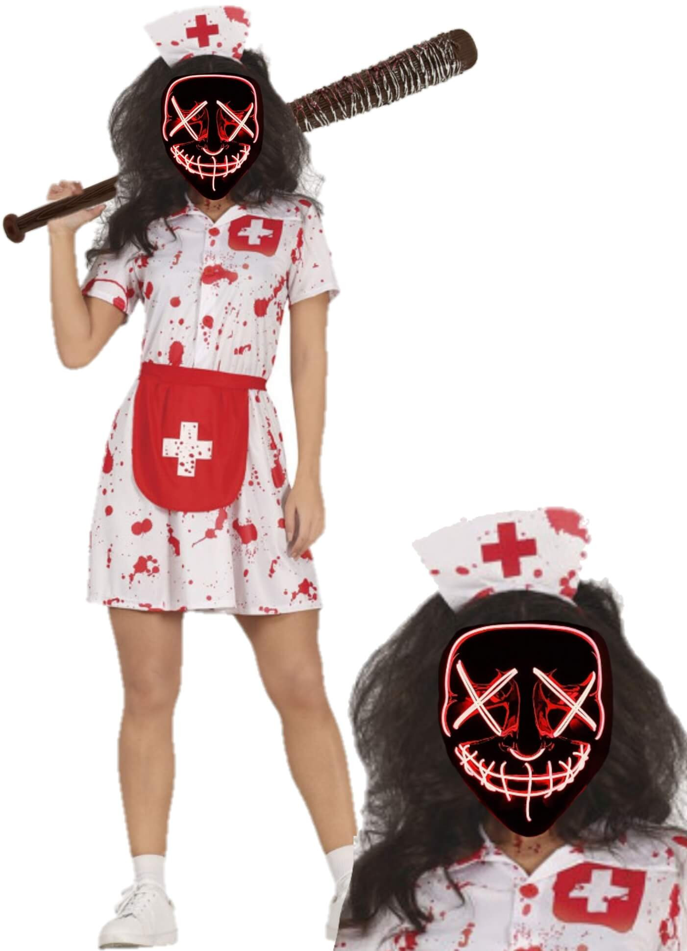 Disfraz de La Purga con Mascara mujer Disfraces Halloween