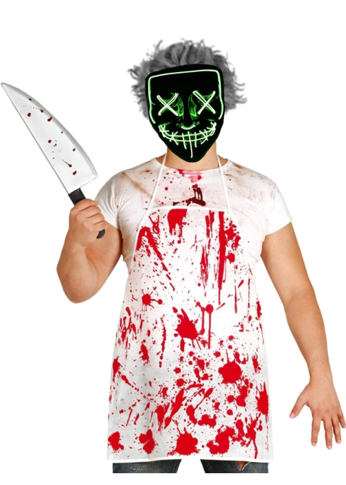 Disfraz Delantal sangre y Mascara Purga