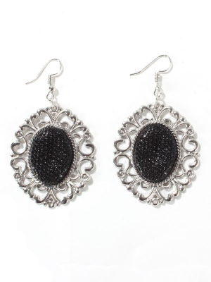 Pendientes Calaveras Con Pompom Rojo