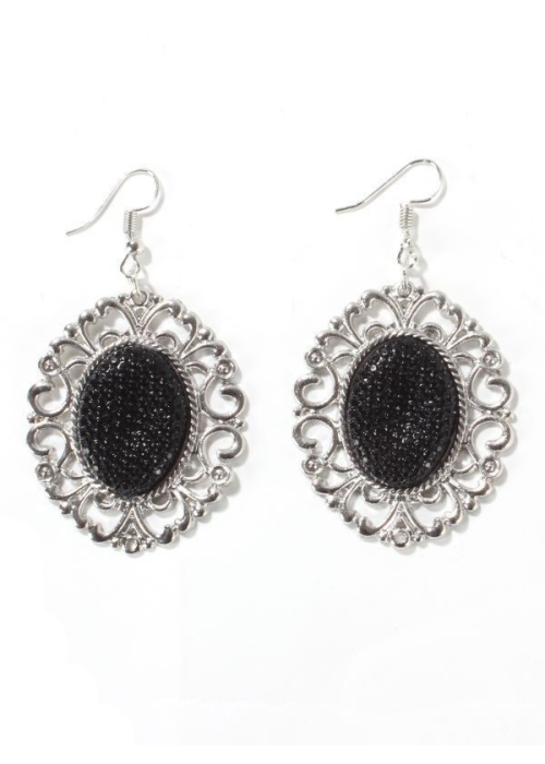 Pendientes Calaveras Con Pompom Rojo