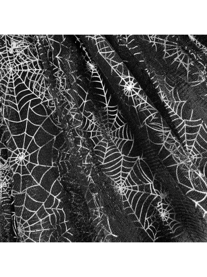 Tutu Telarañas Plata 40cm - Complementos Disfraces Halloween