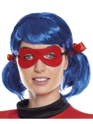 Perruca Pigtails Blau