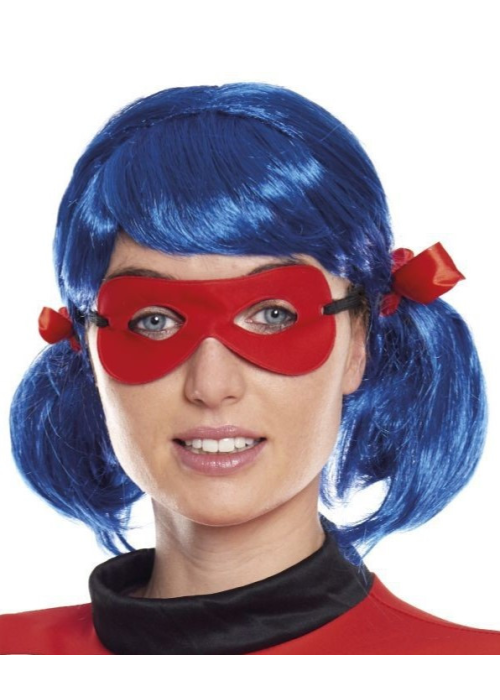 Perruca Pigtails Blau