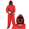 Disfraz de Asesino Rojo con Mascara de la Purga con Luz
