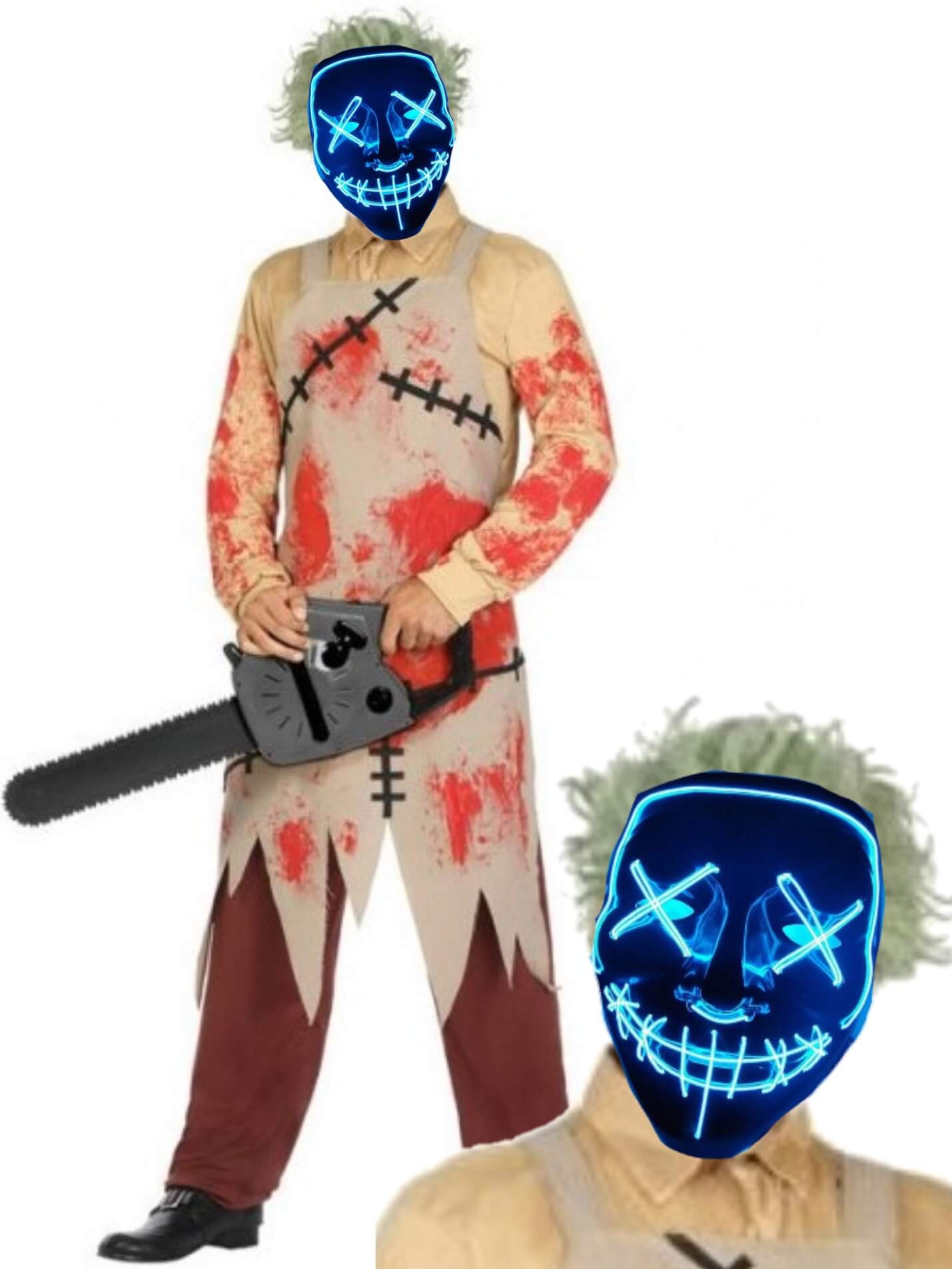 Disfraz de La purga con mascara de luz led Disfraces Halloween