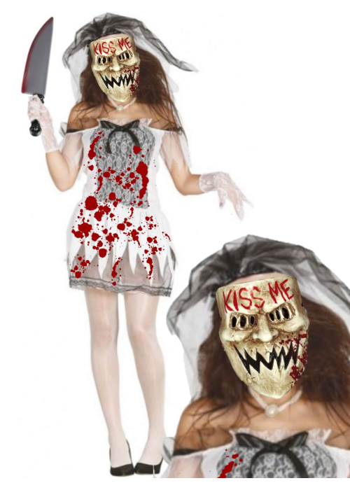 Disfraz de Novia de La Purga Kiss Me - Disfraces Halloween Mujer