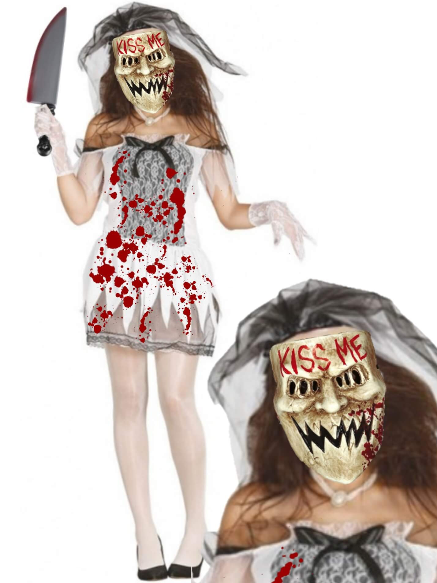 Disfraz De Novia De La Purga Con Mascara Kiss Me