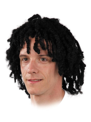 Peluca Rastas Cortas Negras