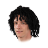 Peluca Rastas Cortas Negras