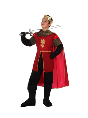Disfraz de Rey Medieval Rojo Infantil - Disfraces Medievales para Niños