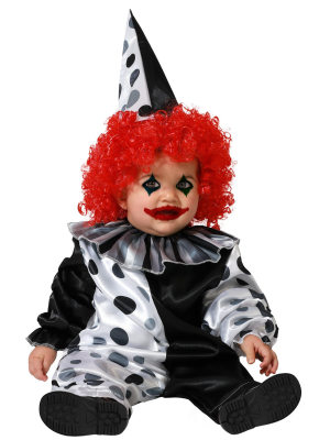 Disfraz de Payaso Blanco y Negro Bebe