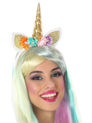 Cabeça de Unicórnio Dourado