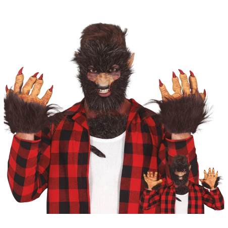 Guantes de Hombre Lobo con Pelo