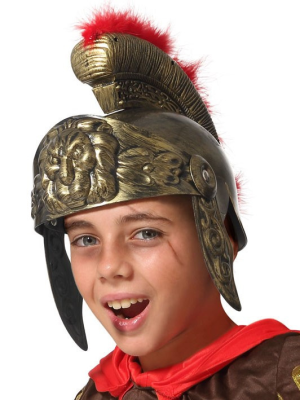 Casco Romano Cresta Roja Infantil
