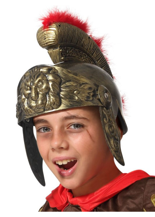 Casco Romano Cresta Roja Infantil